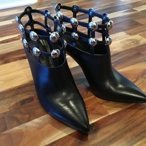 ALEXANDER WANG TINA GROMMET BOOTIE BLACK SZ IT 40.5